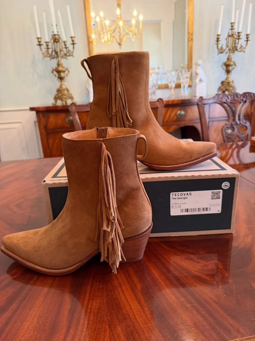 NWT Tecovas Toffee The Georgia Womens Snip Toe Short Boots 8.5 - Picture 7 of 16